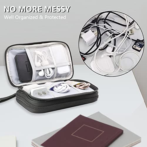Teskyer Travel Cable Organiser Bag, Travel Essential, Black — view 2