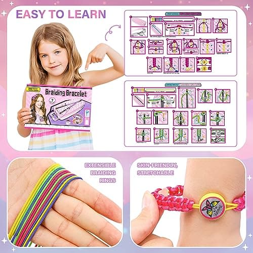 FHNSEL Friendship Bracelet Making kit,Arts and Crafts for Kids Ages 6-12 — view 4