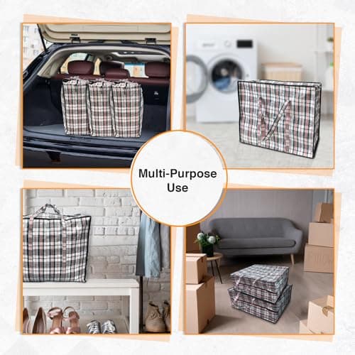 ANSIO Large Laundry Bags, Storage Bags, 60x25x50cm, Black 5 Pack — view 6
