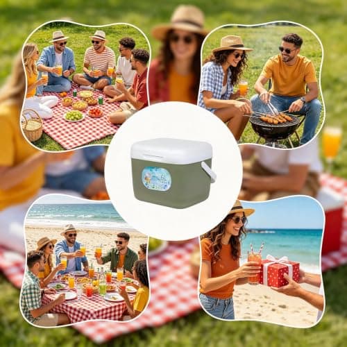 Insulated Cooler Box– 6L Portable Cooler With 5 Ice Packs & Ice Crystal Box — view 4