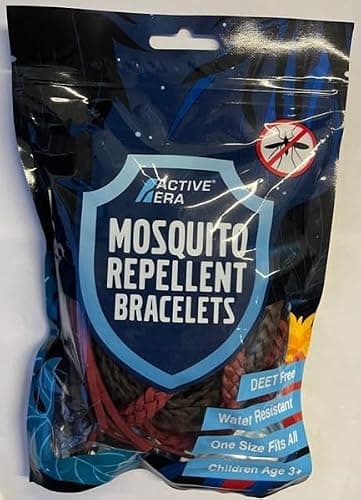 Active Era Mosquito Repellent Bracelet [12 Pack], Insect Midge & Mosquito Bands - Powerful DEET Free Formula - Waterproof with 250 Hours / 10 Days of Protection (Assorted Brown and Black - 12 Pack) — view 2