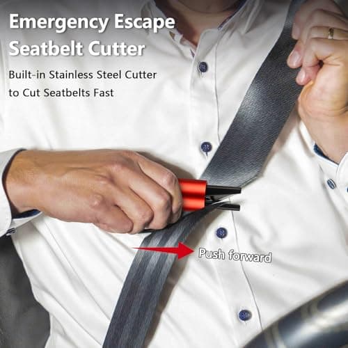 MOXYOY 2-in-1 Window Breaker and Seat Belt Cutter with Holders — view 3