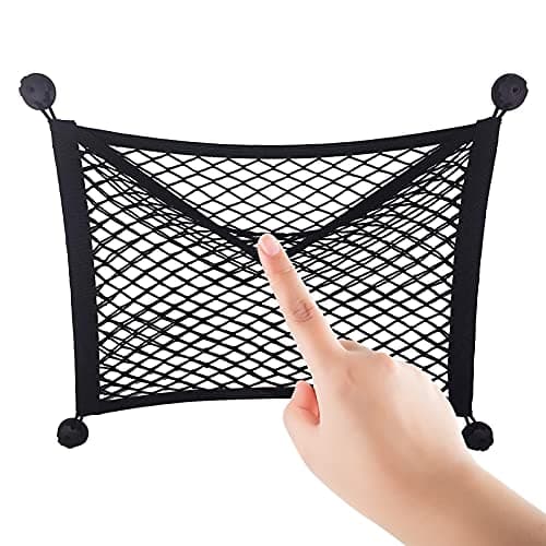 Car Boot Tidy Storage Bag Nylon Mesh Net Storage for Cargo with 4 Hooks