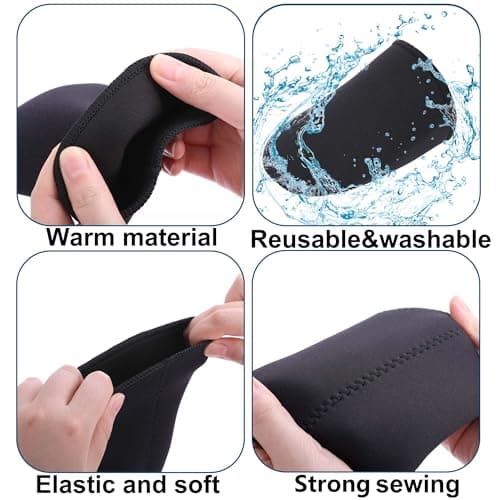 2 Pairs 3mm Neoprene Toe Warmers, L Size Toe Covers Toe Warmer Booties — view 4