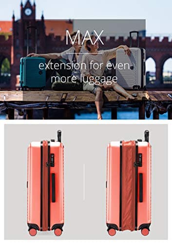 Hauptstadtkoffer Mitte - Large Hard-Shell Suitcase, TSA, 4 Wheels, Check-in Luggage with 8 cm Volume Expansion, 77cm, 130 liters, Coral — view 6