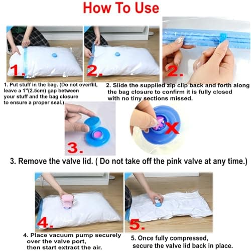 JZK 2-Pack 100x130cm Jumbo Vacuum Storage Bags For King Size Duvet Quilt — view 4