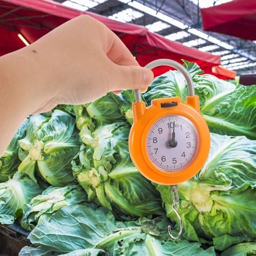 Yellow 10kg Electronic Hanging Scale with Hook for Luggage — view 6