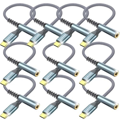 La Brodée USB C to 3.5mm Jack, 10 Pack Type C to 3.5mm Headphone Adapter