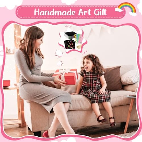 90-Piece Rainbow Scratch Art Paper Set for Kids, 3.35 x 3.35 in — view 6