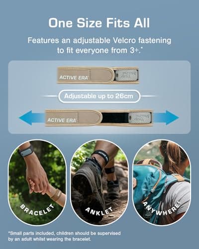 Active Era Mosquito Repellent Bracelet & Bands, Refillable Fabric Insect Wristbands Bundle, 2 Bracelets & 4 Pods, Adults & Kids 3+ — DEET-Free Citronella, 250-Hour, Camping, Hiking, Travel Essentials — view 6