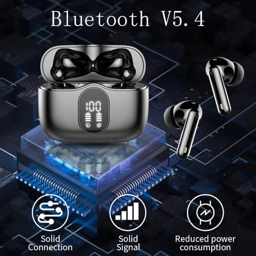 Wireless Earbuds, Bluetooth 5.4 Headphones In Ear with 4 ENC Noise Cancelling Mic, Btootos New Bluetooth Earbuds Mini Deep Bass Stereo Sound, 36H Playtime LED Display Wireless Earphones IP7 Waterproof — view 4
