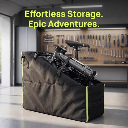 Folding Cycle Transport Box Bike Travel Bag,Large, Without Wheel,80X55X45CM — view 2