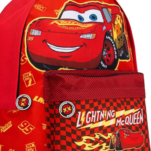 Disney Cars Lightning McQueen Backpack for Boys – Kids School Bag with Front Pocket & Side Mesh – Back to School Travel Bag — view 5