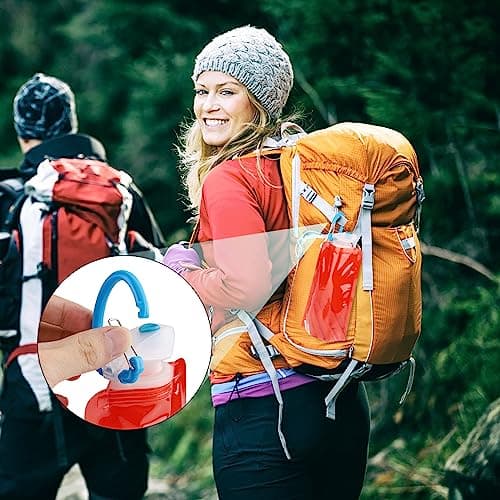 Rnigra Collapsible Water 4pcs 700ml Foldable Bottle, Reusable BPA-Free Collapsible Water Bottle for Outdoor Sports Travel Biking (4 Colors) — view 6