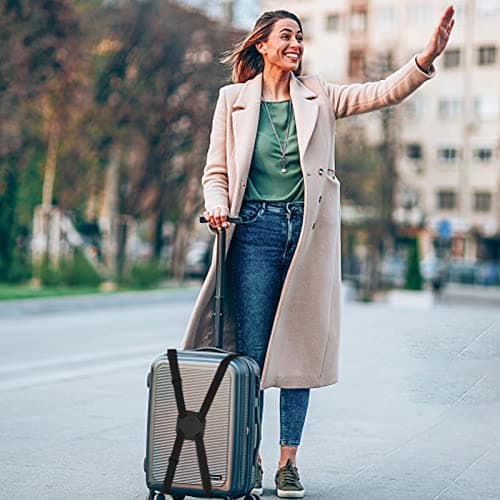 Travel Belt Luggage Strap, Adjustable Portable Travel Luggage Accessories, Portable Cross Bungee for Packing, Space Saver Belt for Connecting Bag Pocket — view 5