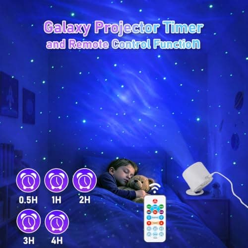 Galaxy Projector, Bedroom Star Projector, with Remote Control and Timer — view 4