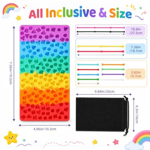 Yaskyly Sensory Activity Board Toy Gift for Kids & Adults, Silicone Fidget Toy for Travel Airplane Car, Quiet Busy Board for Autism ADHD Anxiety Relief for 3 4 5 6 7 8+ Boys Girls — view 5