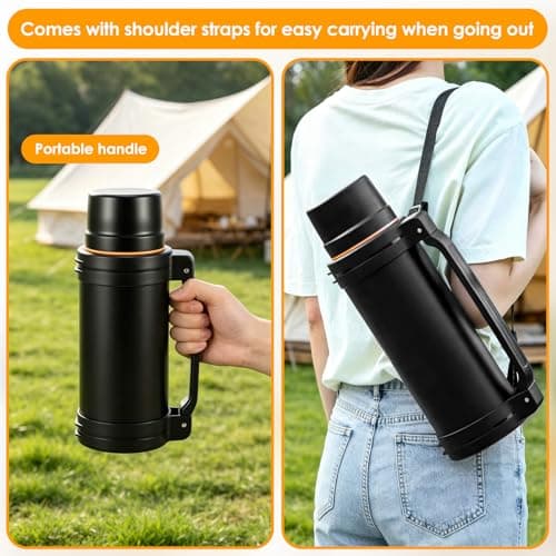 Kinberry 2L Large Flask, Keeps Drinks Hot & Cold for Travel & Camping — view 4