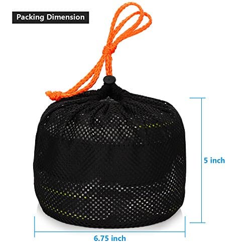 Gutsdoor Camping Cookware Set Camping Cooking Set Non Stick Family Backpacking Cooking Set Lightweight Stackable Pot Pan Bowls with Storage Bag for Outdoor Hiking (10pcs (Orange)) — view 4