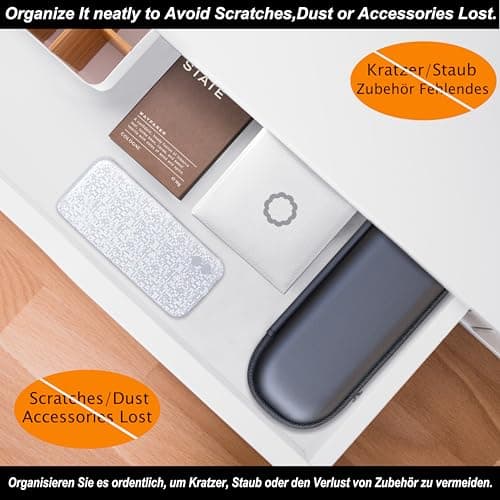 Woollo PU Case for GilletteProGlideRazor, Fusion 5 WetRazor, and Mach3 WetRazor, Portable Travel and Waterproof Case, Orange — view 4