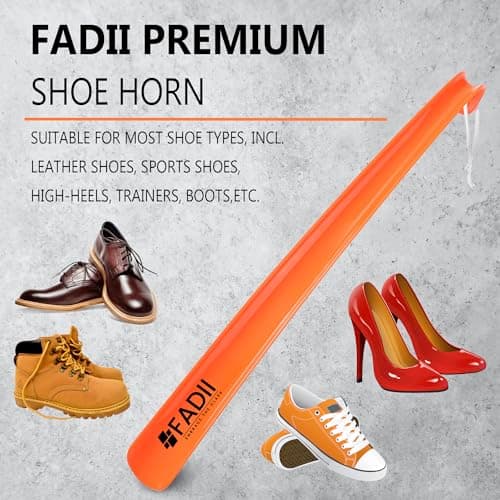 FADII Shoe Horn Long Handled 45cm+22cm Long Shoe Horn-Plastic Shoehorn For Men, Women With Comfort Grip Long Shoe Horns-Flexible Extra Long Shoe Horn For Elderly- Pack of 2 Shoe Spoon — view 3