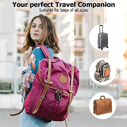 SharkByte TSA Suitcase Locks - 3-Dial Security Travel Combination Padlock, Flexible Cable Wire Travel Lock for Suitcases Luggage Case Travel Bag Gym Locker Code Small Padlock (Pack of 1) — view 6