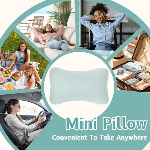 vocheer Small Pillow with Removable Cover, 28*17 cm Tiny Travel Pillow 1PC — view 6