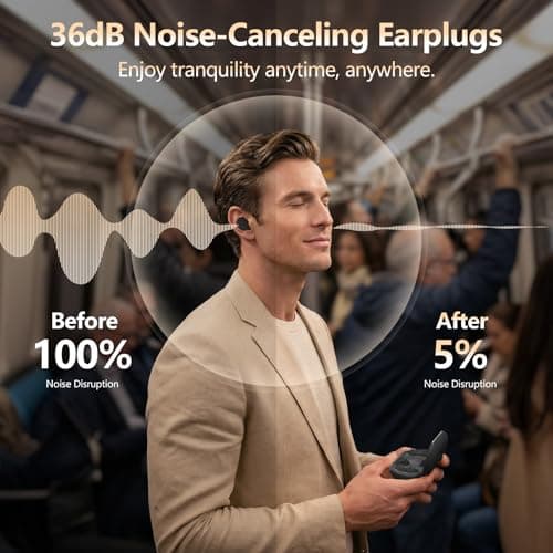 Ear Plugs for Sleep, 36dB Noise Canceling, Silicone Ear Plugs for Sleeping — view 3
