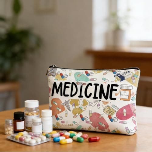 2 Pack Medicine Bag, Travel Medication Bag Organiser Pouch — view 4