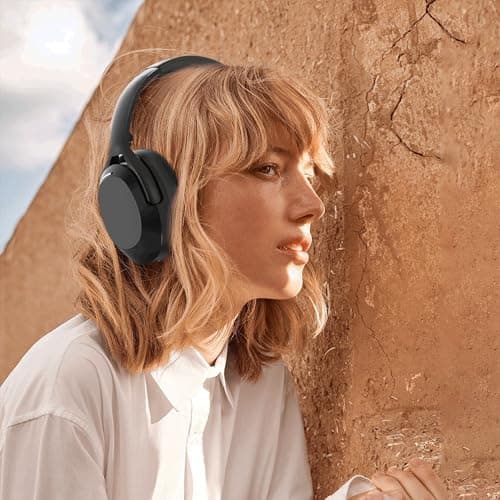 Rebocico Active Noise Cancelling Headphones Wireless Bluetooth Over Ear — view 6