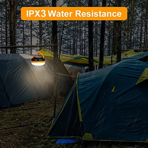 flintronic Camping Lights, Camping Light LED Tent Light Portable Outdoor Tent SOS Light 5 Modes with Hook, IP43 Waterproof for Hiking Fishing Emergency Home Power (Not Include Batteries) — view 4