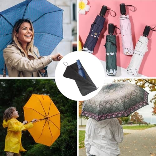 Umbrella Case - Chenille Outdoor Storage Bag | Zippered Umbrella Holder | Quick Dry Fabric Umbrellas Storage Organizer Hanging Sleeve Cover For Car Home Travel Outdoor — view 4