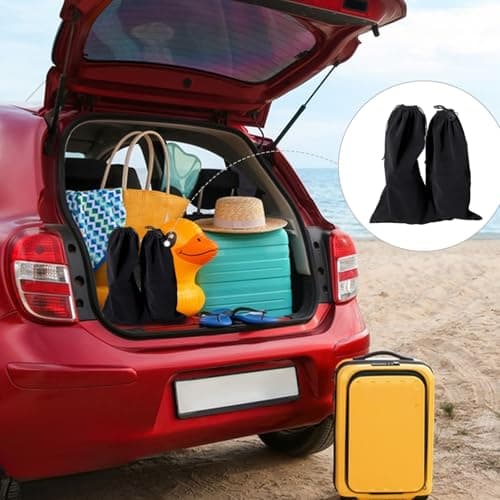 hoe Dust Bags, 4 Pack Black Duster Flannel Single Shoe Pouch with Drawstring Closure, 8x17" Shoe Bags for Travel, Home, Luggage, Handbags, Accessories, Men, and Women, Black, Shoe Bags — view 5