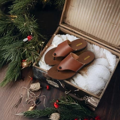 Aerosoft Flat Sandals For Women - Walking Summer Vacation Essentials Ladies Flip Flops – Comfortable Sandals For Women – Casual Outdoor Fashion Dressy Non Slip Footwear, Lilac Soft Brown, 8 — view 3
