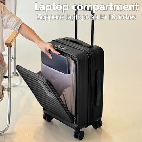 Simcat Carry On Suitcase 20 Inch Lightweight Cabin Luggage with TSA Lock — view 4