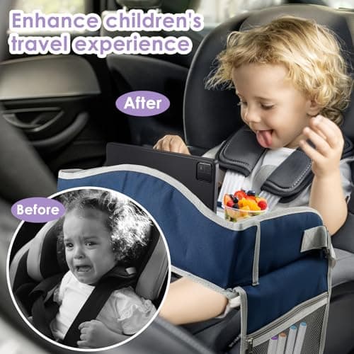 Kids Travel Tray Car Seat Tray Table Kids Holiday Essentials Car Activities — view 3