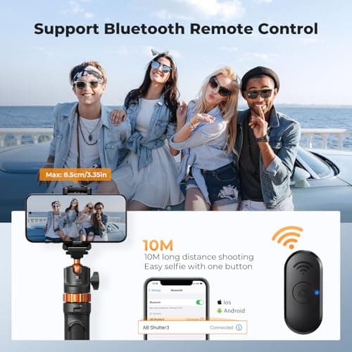 K&F CONCEPT Selfie Stick Tripod, 62''/158cm Phone Tripod — view 5