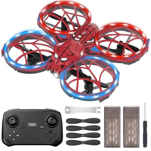 Spider Mini Drone for Kids with Altitude Hold and Headless Mode 2 Batteries