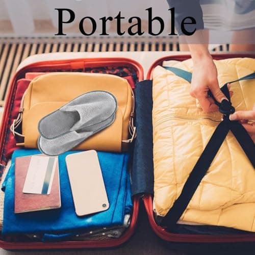 SKJAXF 3Pairs Hotel Slippers, Portable Household Use Travel Slippers — view 5