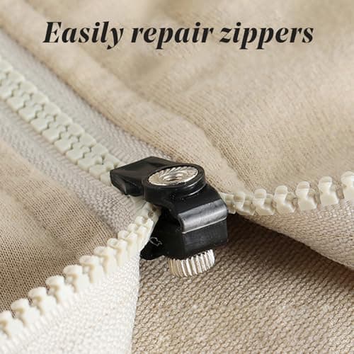 8Pcs Zipper Repair Kit – Universal Zip Slide Replacement with 3 Sizes for Backpacks, Luggage, Jackets & Coats (Black) — view 3