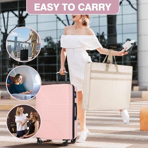 Wedding Dress Storage Bag,420D Waterproof Dress Cover Garment Bags Hanging,72" Folding Handles Travel Carriers&Protector Bags for Wedding and Feast with Large Pockets and Transparent Window — view 5