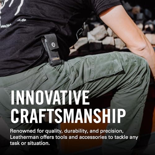 Leatherman Nylon Sheath with Pockets - Holster for Charge, Crunch, Rebar, Rev, Skeletool, Wave & Wingman, Black, Medium — view 6