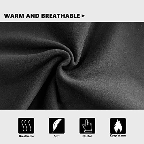 Kids Neck Warmer, Winter Fleece Windproof Neck Gaiter for Boys & Girls Face Covering Mask Thermal Scarf Multifunctional Headwear for Skiing Running Cycling Outdoor Sports A7ETBNWB (black) — view 4