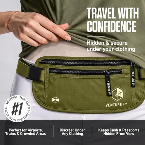 Venture 4TH Money Belt - Green — view 4