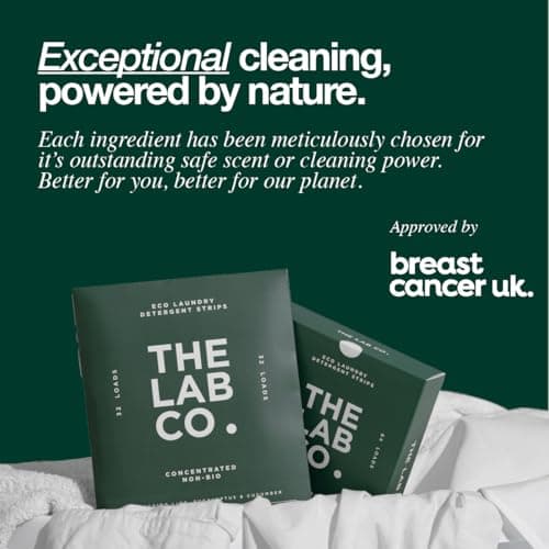 The Lab Co. Laundry Detergent Strips Washing Sheets | Travel Pack | Eco Ultra-Concentrated | Non-Bio | Sensitive Skin | Non-Toxic Fragrance | EDC-Free | Refreshing Lime Eucalyptus Cucumber | 3 Loads — view 5