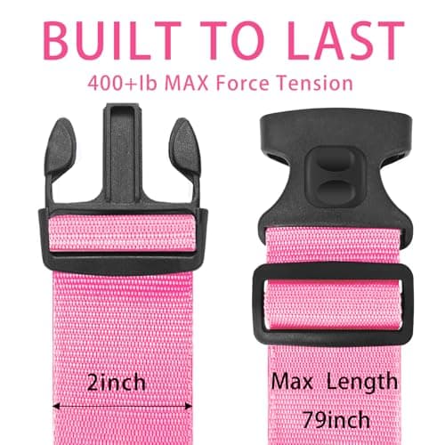BILIONE 4 Pcs Luggage Straps for Suitcases Strap Lockable Suitcase Belts — view 4