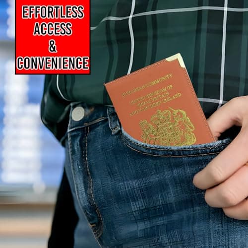 BMLIMITED BML Passport Holder & Travel Wallet Premium Organiser for Passport, Cards, Boarding Passes Stylish Passport Protector Cover Ideal Travelers (Orange) — view 4