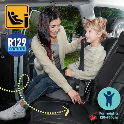 Trunki BoostApak Car Booster Seat - R129 Certified High Back Booster Seat for Children 126–150cm, Folding, Portable Travel Backpack - Graphite Grey — view 4