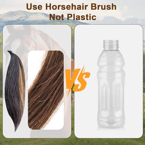 LYSSRA 4-Piece 100% Horse Hair Shoe Brush Kit Premium Dauber Applicators Leather Care Cleaning Set with Polishing Brushes and Cloth for Leather Suede Shoes Boots Bags Cars Cleaning Polishing — view 4