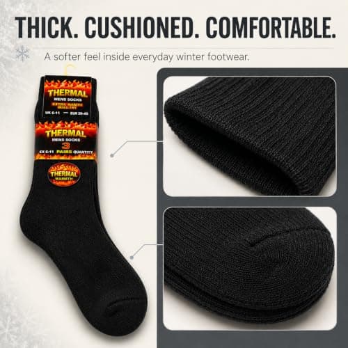 ZANGOC Thermal Socks 3Pack Extra Warm Thick Sock For Men & Women — view 5